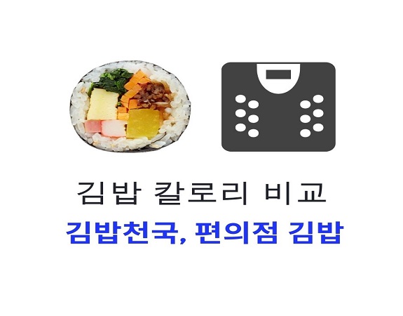 김밥 칼로리 비교
